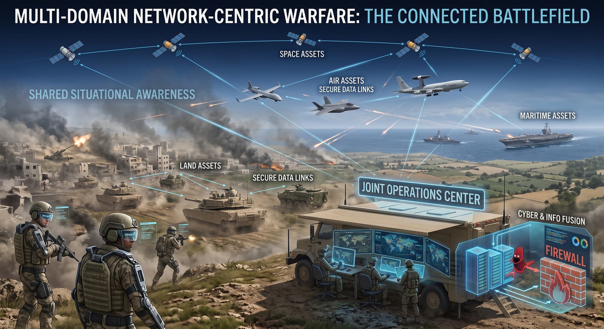 Multi-Domain operations and Network-Centric warfare
